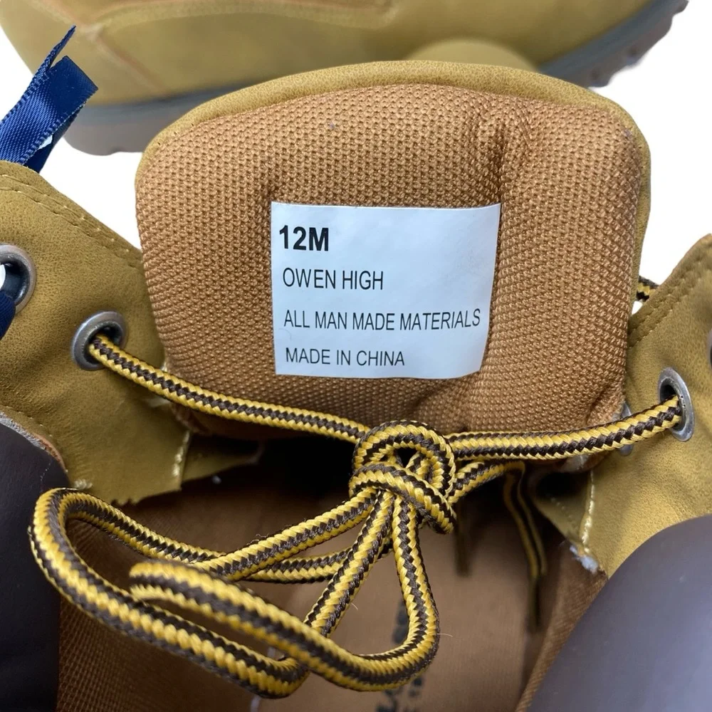 U.S. Polo Assn.‎ Men’s Size 12 Owen Ankle Work Boots Tan Brown Lace Up NWOB